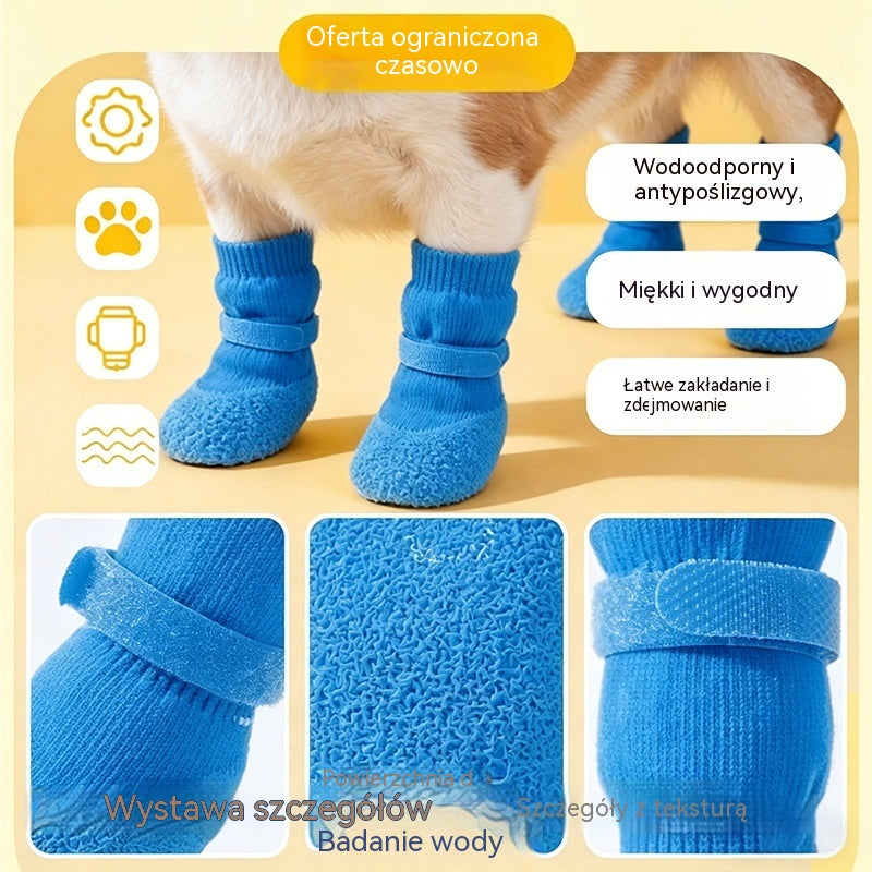 🐕🧦【KUP 1 ZESTAW, OTRZYMAJ 1 ZESTAW】W sumie 8 skarpetek dla psa 🎁 Wodoodporne silikonowe gumowe buty | Antypoślizgowe i trwałe  (1 zestaw = 4 sztuki)