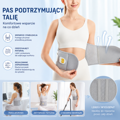 🌟Nowy oddychający pas wspierający talię ✔ Stała stalowa konstrukcja | Redukcja nacisku na plecy | Ciepły i modelujący brzuch-Odpowiednie dla osób młodych, w średnim i starszym wieku