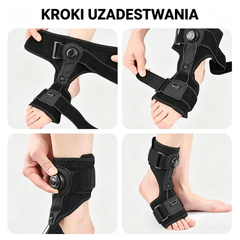 💥 -50% | 59,5 zł/szt. 🦶【2 szt.】Orteza na Opadającą Stopę – Regulacja Pokrętłem, Stabilizacja i Komfort 24/7