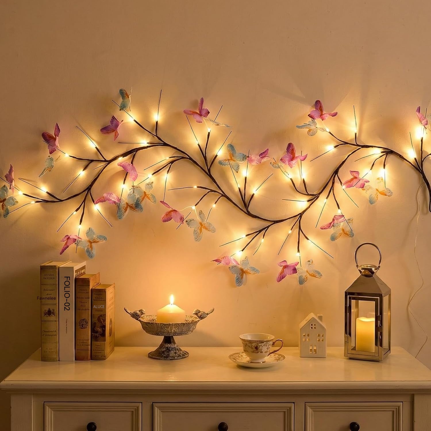 ✨ Elastyczne lampki LED w formie girlandy z motylami – udekoruj swój dom magiczną i ciepłą atmosferą 🦋💡