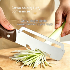 ✅【Kup 1, a 2 dostaniesz gratis!】🧅🔪 Wielofunkcyjny obierak kuchenny 3 w 1: obiera, kroi i otwiera butelki! 🔥