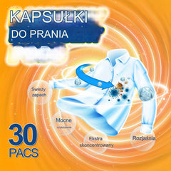 ✨👚【60 szt】✨Kulki zapachowe do prania 6 w 1. Usuwają plamy i pozostawiają zapach, eliminują roztocza i bakterie