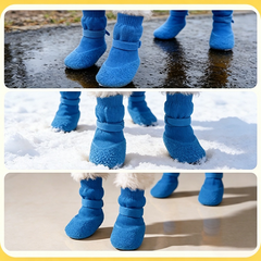 🐕🧦【KUP 1 ZESTAW, OTRZYMAJ 1 ZESTAW】W sumie 8 skarpetek dla psa 🎁 Wodoodporne silikonowe gumowe buty | Antypoślizgowe i trwałe  (1 zestaw = 4 sztuki)