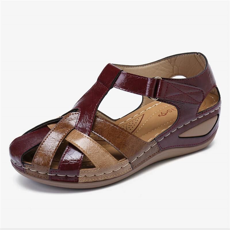 🔥Oferta ograniczona czasowo🔥 Sandały damskie na lato, wykonane z miękkiej skóry, z grubą podeszwą