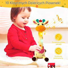 🦒👼Interaktywna pluszowa żyrafa, 🎵słodki mały towarzysz, który będzie śpiewał razem z Tobą.